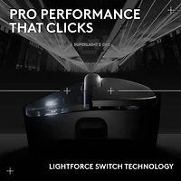 Logitech PRO X SUPERLIGHT 2 DEX 44000 DPI Wireless Optical Lightweight 5-Button Gaming Mouse - Black