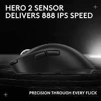 Logitech PRO X SUPERLIGHT 2 DEX 44000 DPI Wireless Optical Lightweight 5-Button Gaming Mouse - Black