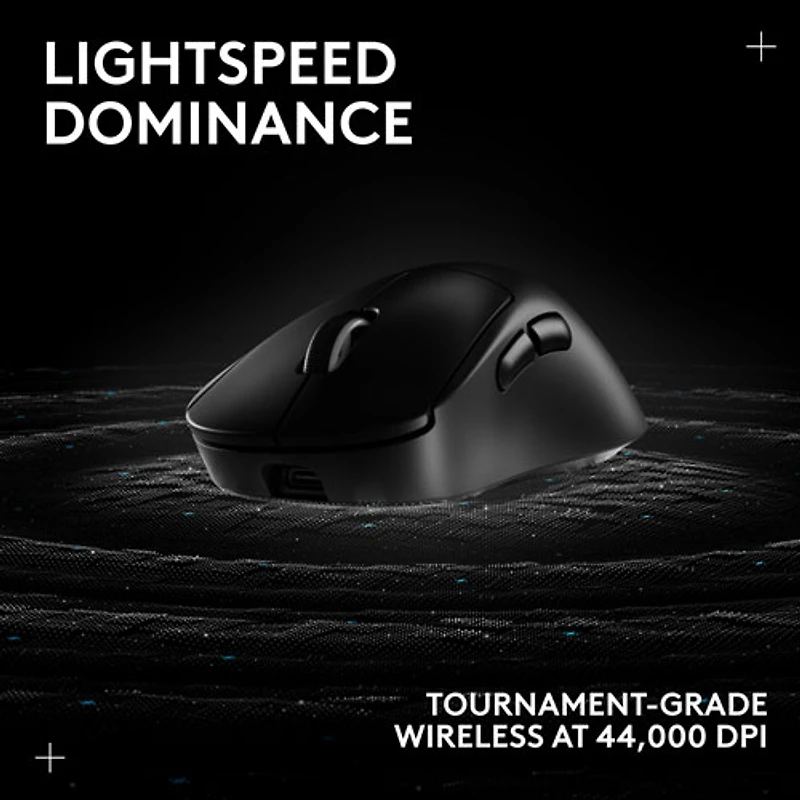 Logitech PRO X SUPERLIGHT 2 DEX 44000 DPI Wireless Optical Lightweight 5-Button Gaming Mouse - Black