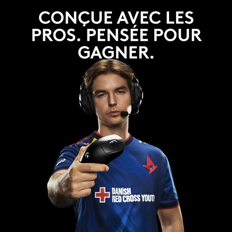 Souris de jeu optique sans fil légère à 5 boutons de 44 000 ppp PRO X SUPERLIGHT 2 DEX de Logitech - Blanc