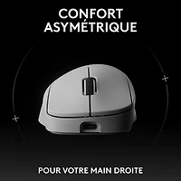 Souris de jeu optique sans fil légère à 5 boutons de 44 000 ppp PRO X SUPERLIGHT 2 DEX de Logitech - Blanc