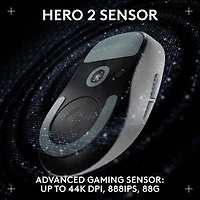 Souris de jeu optique sans fil légère à 5 boutons de 44 000 ppp PRO X SUPERLIGHT 2 DEX de Logitech - Blanc
