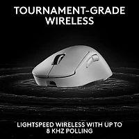 Souris de jeu optique sans fil légère à 5 boutons de 44 000 ppp PRO X SUPERLIGHT 2 DEX de Logitech - Blanc