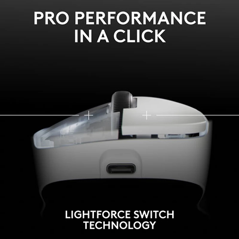 Souris de jeu optique sans fil légère à 5 boutons de 44 000 ppp PRO X SUPERLIGHT 2 DEX de Logitech - Blanc