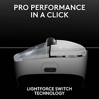 Souris de jeu optique sans fil légère à 5 boutons de 44 000 ppp PRO X SUPERLIGHT 2 DEX de Logitech - Blanc