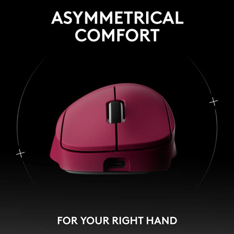 Souris de jeu optique sans fil légère à 5 boutons de 44 000 ppp PRO X SUPERLIGHT 2 DEX de Logitech - Magenta