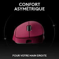 Souris de jeu optique sans fil légère à 5 boutons de 44 000 ppp PRO X SUPERLIGHT 2 DEX de Logitech - Magenta