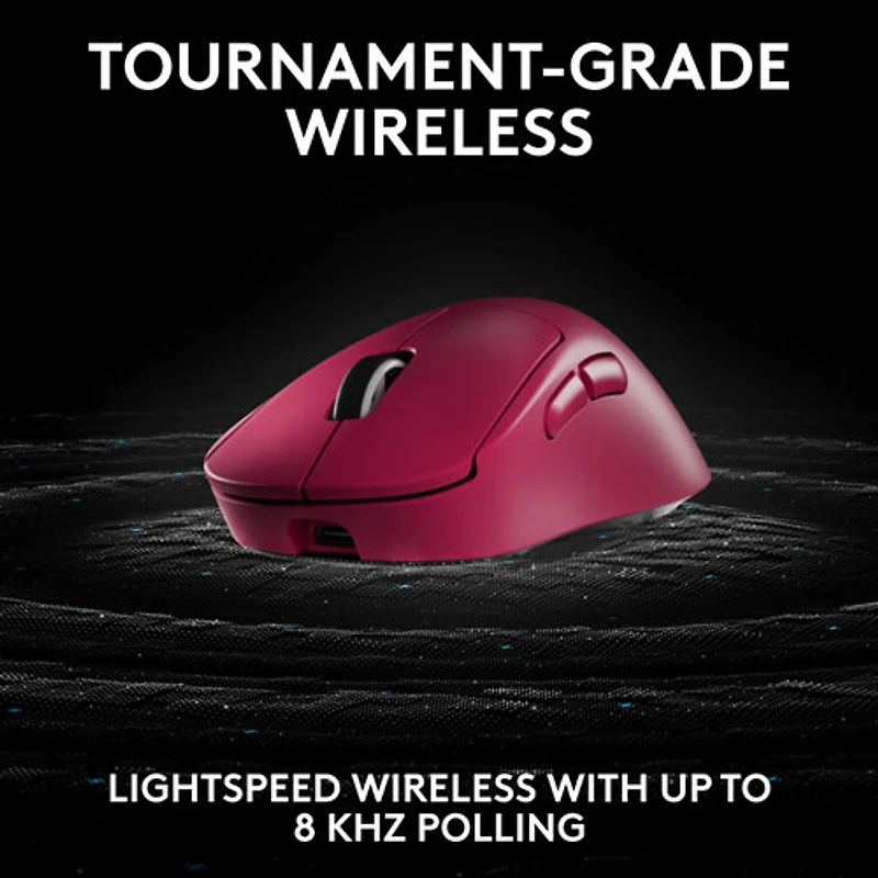 Souris de jeu optique sans fil légère à 5 boutons de 44 000 ppp PRO X SUPERLIGHT 2 DEX de Logitech - Magenta