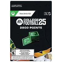 College Football 25 - 2800 points (Xbox Series X|S) - Téléchargement numérique