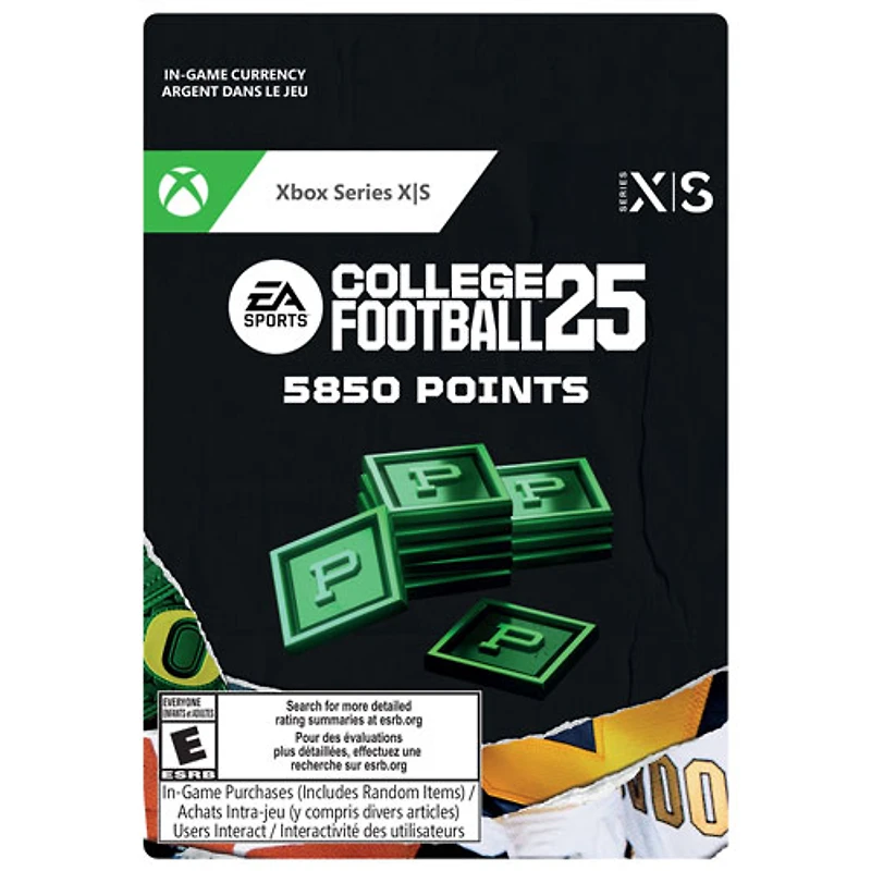 College Football 25 - 5850 points (Xbox Series X|S) - Téléchargement numérique