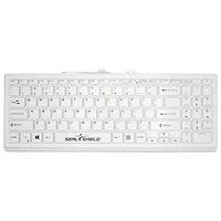Seal Shield Cleanwipe Pro Wired Compact Size Waterproof Keyboard - White - English