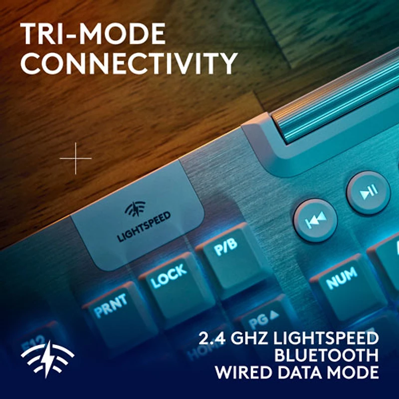 Logitech G915 X LIGHTSPEED Wireless Backlit Mechanical GL Tactile Full-Size Gaming Keyboard