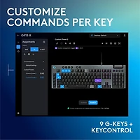 Clavier de jeu pleine grandeur avec fil rétroéclairé à commutateurs mécaniques linéaires GL G915 X de Logitech - Noir