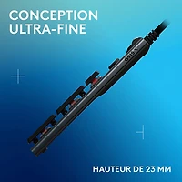 Clavier de jeu pleine grandeur avec fil rétroéclairé à commutateurs mécaniques linéaires GL G915 X de Logitech - Noir