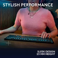Logitech G915 X LIGHTSPEED Wireless Backlit Mechanical GL Linear Full-Size Gaming Keyboard - Black