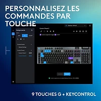 Clavier de jeu pleine grandeur sans fil rétroéclairé à commutateurs mécaniques tactiles GL G915 X LIGHTSPEED de Logitech - Noir