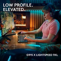 Logitech G915 X LIGHTSPEED Wireless Backlit Mechanical GL Clicky TKL Gaming Keyboard - Black