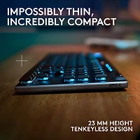 Logitech G915 X LIGHTSPEED Wireless Backlit Mechanical GL Tactile TKL Gaming Keyboard - Black