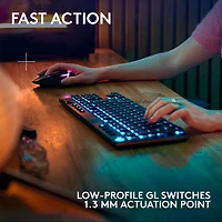 Logitech G915 X LIGHTSPEED Wireless Backlit Mechanical GL Tactile TKL Gaming Keyboard - Black