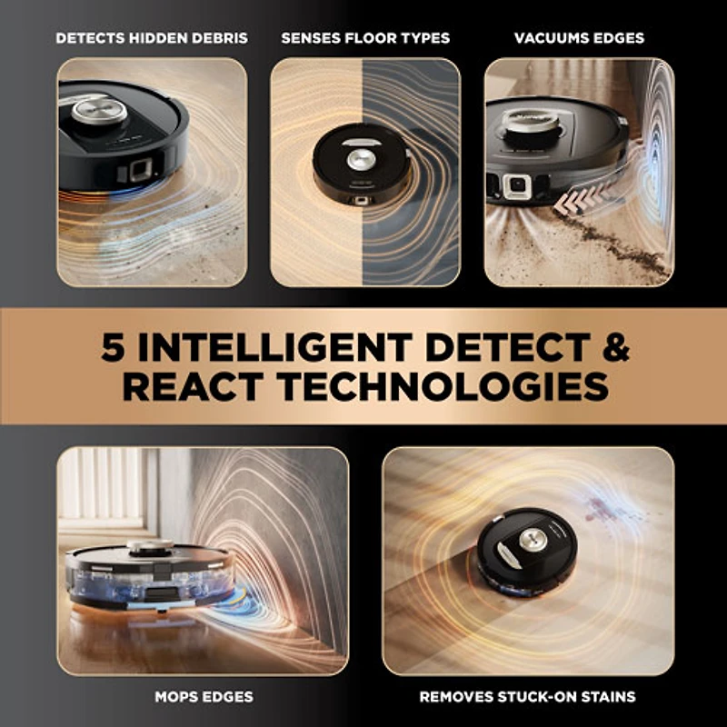 Shark PowerDetect NeverTouch Pro Self-Emptying Robot Vacuum & Mop - Black