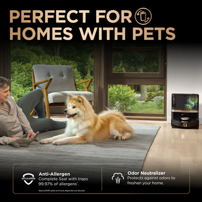 Shark PowerDetect NeverTouch Pro Self-Emptying Robot Vacuum & Mop - Black