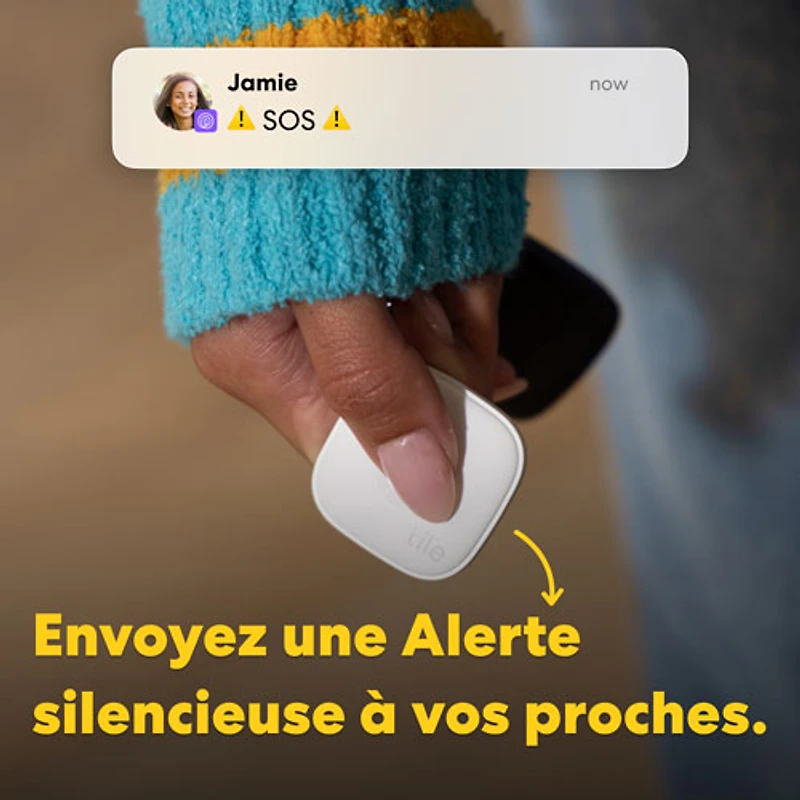 Dispositif de repérage d'article Bluetooth Mate de Tile (2024) - Blanc