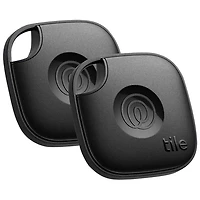 Tile Mate (2024) Bluetooth Item Tracker - 2 Pack - Black