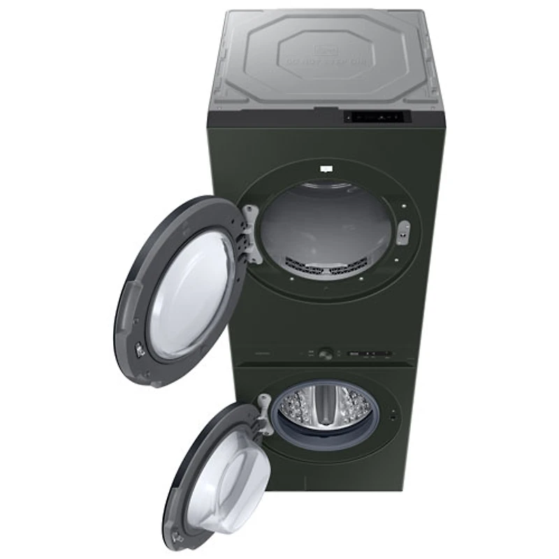 Duo laveuse électrique de 5,3 pi³ et sécheuse de 7,6 pi³ de Samsung (WH46DBH550EFAC) - Vert satiné