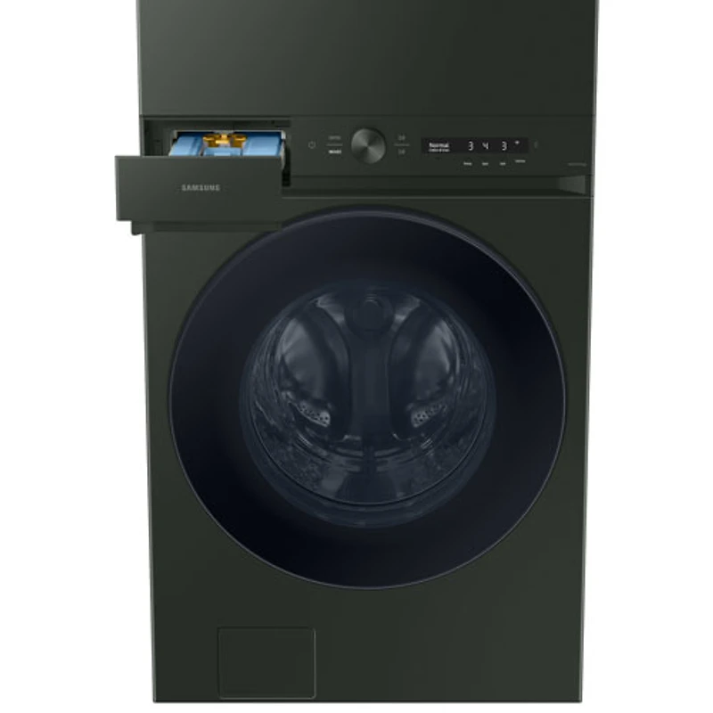 Duo laveuse électrique de 5,3 pi³ et sécheuse de 7,6 pi³ de Samsung (WH46DBH550EFAC) - Vert satiné