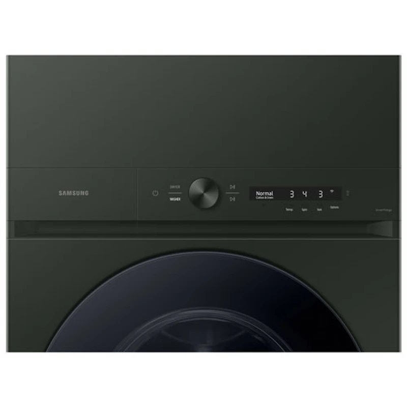 Duo laveuse électrique de 5,3 pi³ et sécheuse de 7,6 pi³ de Samsung (WH46DBH550EFAC) - Vert satiné