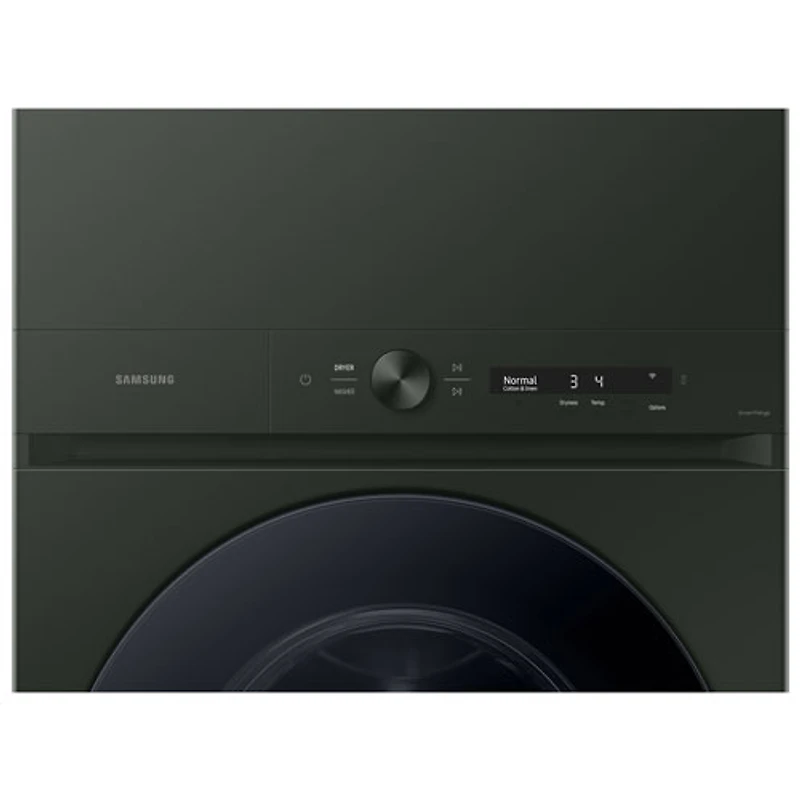 Duo laveuse électrique de 5,3 pi³ et sécheuse de 7,6 pi³ de Samsung (WH46DBH550EFAC) - Vert satiné