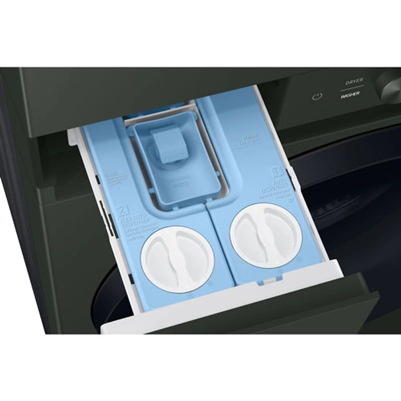 Duo laveuse électrique de 5,3 pi³ et sécheuse de 7,6 pi³ de Samsung (WH46DBH550EFAC) - Vert satiné