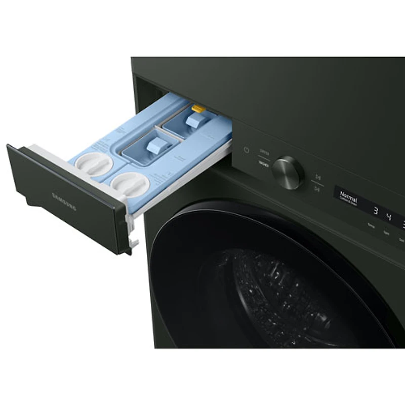 Duo laveuse électrique de 5,3 pi³ et sécheuse de 7,6 pi³ de Samsung (WH46DBH550EFAC) - Vert satiné