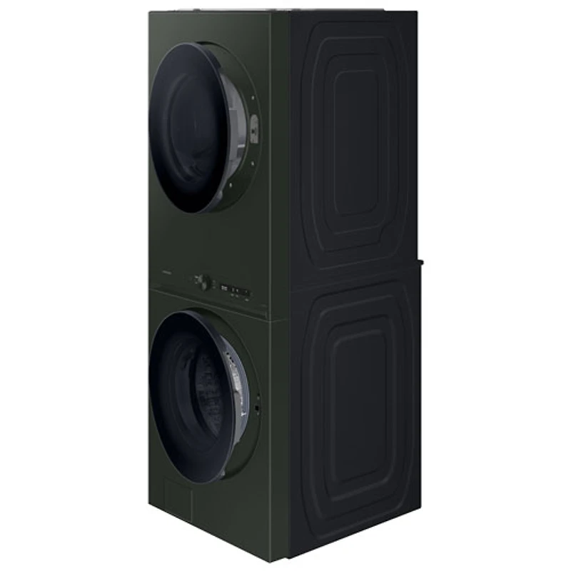 Duo laveuse électrique de 5,3 pi³ et sécheuse de 7,6 pi³ de Samsung (WH46DBH550EFAC) - Vert satiné