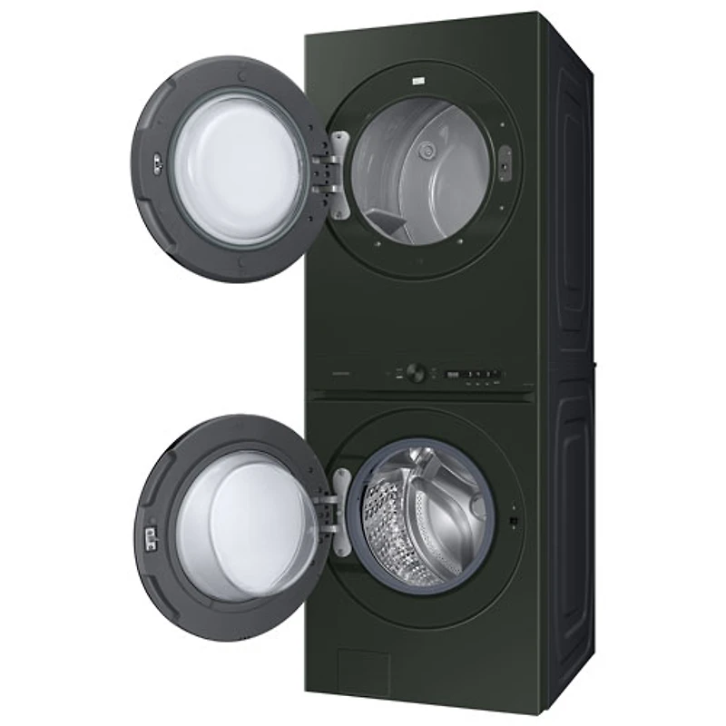 Duo laveuse électrique de 5,3 pi³ et sécheuse de 7,6 pi³ de Samsung (WH46DBH550EFAC) - Vert satiné