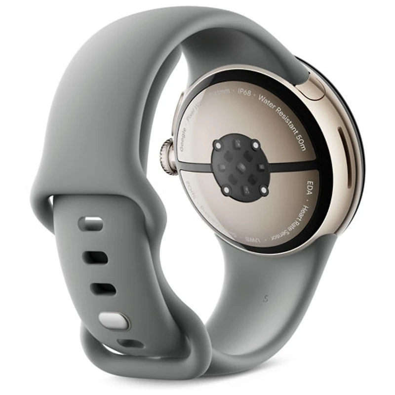 Montre Pixel Watch 3 de Google (LTE + GPS) avec TELUS avec boîtier de 45 mm en aluminium vert lichen mat et bracelet sport vert lichen - Financement mensuel