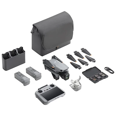 Ensemble Fly More avec drone quadricoptère Air 3S, caméra et manette à écran intégré de DJI (DJI RC 2)