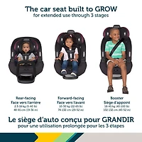 Siège d'auto 3-en-1 convertible Grow and Go de Safety 1st - Noir et pourpre Winehouse