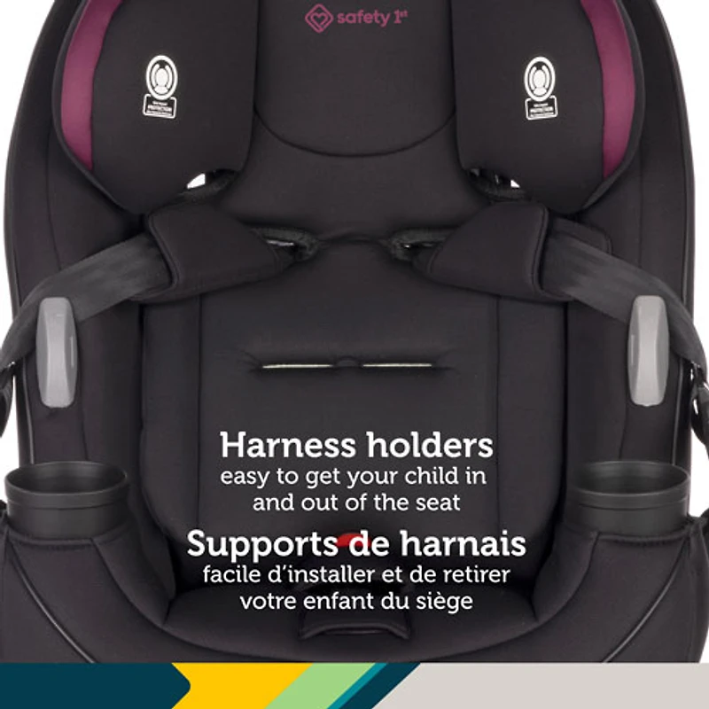 Siège d'auto 3-en-1 convertible Grow and Go de Safety 1st - Noir et pourpre Winehouse