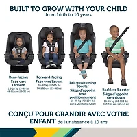 Siège rehausseur tout-en-un EverSlim de Safety 1st - Noir Hexagon Horizon