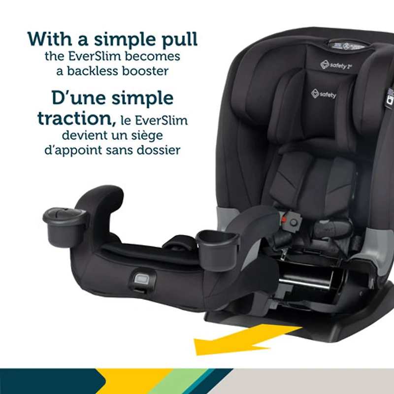 Siège rehausseur tout-en-un EverSlim de Safety 1st - Noir Hexagon Horizon