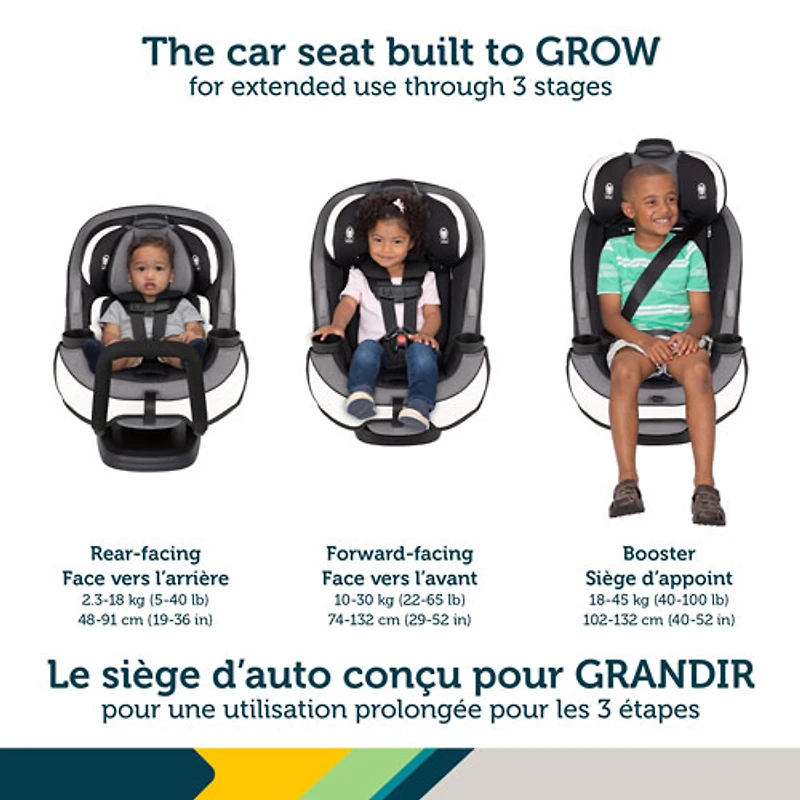 Safety 1st Grow and Go 3-in-1 Convertible Car Seat - Gainsboro