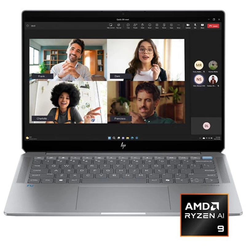 HP OmniBook Ultra 14" Touchscreen Gen AI PC Laptop - Meteor silver (AMD Ryzen AI 9 365/32GB RAM/2TB SSD/Win11)