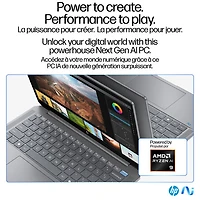 HP OmniBook Ultra 14" Touchscreen Gen AI PC Laptop - Meteor silver (AMD Ryzen AI 9 365/32GB RAM/2TB SSD/Win11)