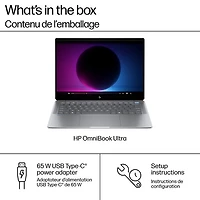 HP OmniBook Ultra 14" Touchscreen Gen AI PC Laptop - Meteor silver (AMD Ryzen AI 9 365/32GB RAM/2TB SSD/Win11)