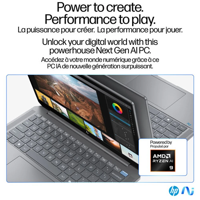 HP OmniBook Ultra 14" Touchscreen Gen AI PC Laptop - Meteor silver (AMD Ryzen AI 9 365/16GB RAM/1TB SSD/Win11)