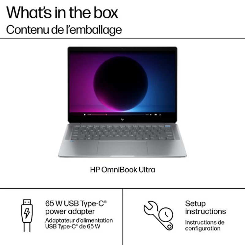 HP OmniBook Ultra 14" Touchscreen Gen AI PC Laptop - Meteor silver (AMD Ryzen AI 9 365/16GB RAM/1TB SSD/Win11)