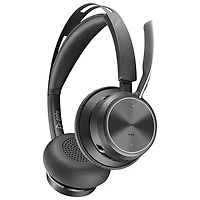 HP Poly Poly Voyager Focus 2 On-Ear Noise Cancelling Bluetooth Headset - Black