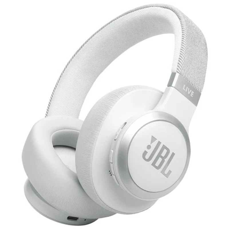 JBL Live 770NC Over-Ear Noise Cancelling Bluetooth Headphones - White
