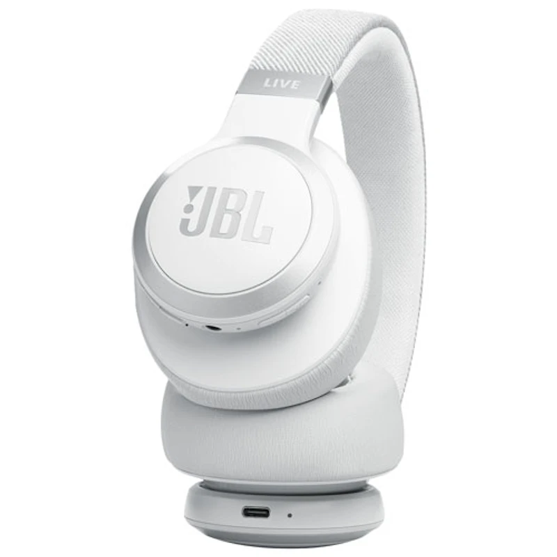 Casque d'écoute Bluetooth à suppression du bruit Live 770NC de JBL - Blanc